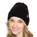 Empire Cove Winter Cable Knit Cuff Beanie-UNCATEGORIZED-Empire Cove-Black-Casaba Shop 1 image