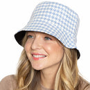 Empire Cove Womens Houndstooth Print Bucket Hat Fishermans-UNCATEGORIZED-Empire Cove-Beige-Casaba Shop 7 image