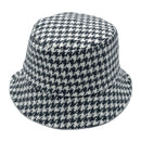 Empire Cove Womens Houndstooth Print Bucket Hat Fishermans-UNCATEGORIZED-Empire Cove-Gray-Casaba Shop 2 image