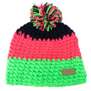 Empire Cove Winter Tri-Color Knit Beanie with Pom Pom-UNCATEGORIZED-Empire Cove-Blue-Casaba Shop 8 image