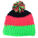 Empire Cove Winter Tri-Color Knit Beanie with Pom Pom-UNCATEGORIZED-Empire Cove-Blue-Casaba Shop 11 image