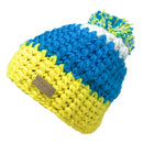 Empire Cove Winter Tri-Color Knit Beanie with Pom Pom-UNCATEGORIZED-Empire Cove-Yellow-Casaba Shop 3 image