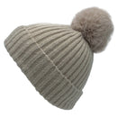 Empire Cove Winter Kids Boys Girls Cable Knit Cuff Beanie with Pom Pom-UNCATEGORIZED-Empire Cove-Beige-Casaba Shop 1 image