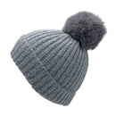 Empire Cove Winter Kids Boys Girls Cable Knit Cuff Beanie with Pom Pom-UNCATEGORIZED-Empire Cove-Gray-Casaba Shop 3 image