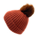 Empire Cove Winter Kids Boys Girls Cable Knit Cuff Beanie with Pom Pom-UNCATEGORIZED-Empire Cove-Rust-Casaba Shop 7 image