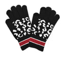 Empire Cove Winter Knit Leopard Striped Touch Screen Gloves-UNCATEGORIZED-Empire Cove-Black-Casaba Shop 1 image