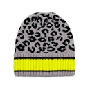 Empire Cove Winter Knit Leopard Striped Beanie-UNCATEGORIZED-Empire Cove-Gray-Casaba Shop 2 image