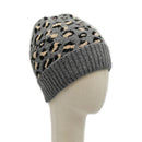 Empire Cove Winter Set Knit Ribbed Leopard Cuff Beanie and Touch Screen Gloves Gift Set-Hat/gloves-Empire Cove-Black-Casaba Shop 17 image