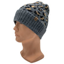 Empire Cove Winter Set Knit Ribbed Leopard Cuff Beanie and Touch Screen Gloves Gift Set-Hat/gloves-Empire Cove-Black-Casaba Shop 19 image