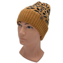 Empire Cove Winter Knit Ribbed Leopard Cuff Beanie-UNCATEGORIZED-Empire Cove-Mustard-Casaba Shop 18 image