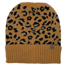 Empire Cove Winter Set Knit Ribbed Leopard Cuff Beanie and Touch Screen Gloves Gift Set-Hat/gloves-Empire Cove-Black-Casaba Shop 25 image