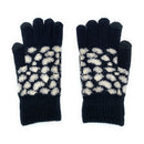 Empire Cove Winter Knit Ribbed Leopard Touch Screen Gloves-UNCATEGORIZED-Empire Cove-Black-Casaba Shop 8 image