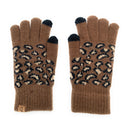 Empire Cove Winter Knit Ribbed Leopard Touch Screen Gloves-UNCATEGORIZED-Empire Cove-Black-Casaba Shop 10 image