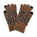 Empire Cove Winter Knit Ribbed Leopard Touch Screen Gloves-UNCATEGORIZED-Empire Cove-Black-Casaba Shop 13 image