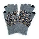 Empire Cove Winter Knit Ribbed Leopard Touch Screen Gloves-UNCATEGORIZED-Empire Cove-Black-Casaba Shop 17 image