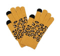 Empire Cove Winter Knit Ribbed Leopard Touch Screen Gloves-UNCATEGORIZED-Empire Cove-Mustard-Casaba Shop