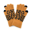 Empire Cove Winter Knit Ribbed Leopard Touch Screen Gloves-UNCATEGORIZED-Empire Cove-Black-Casaba Shop 20 image