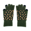 Empire Cove Winter Knit Ribbed Leopard Touch Screen Gloves-UNCATEGORIZED-Empire Cove-Black-Casaba Shop 24 image