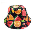 Empire Cove Fruit Print Bucket Hat Reversible Fisherman Cap Women Men Summer