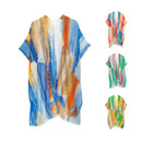 Empire Cove Womens Brush Stroke Print Kimono Shawl Wraps Beach Cover Ups Summer 2 image
