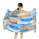 Empire Cove Womens Scarf Scarves Shawl Wraps Brush Stroke Print Sarong Cover Ups 6 image
