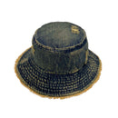 Empire Cove Womens Distressed Denim Bucket Hat Fishermans Cotton Blue-Bucket Hat-Empire Cove-Dark Denim-Casaba Shop 1 image