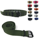Casaba Canvas Belts Double Row 2 Holes Grommet Fabric Military Mens Women Unisex-Serve The Flag 1 image