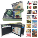 100 LOT Printed Designs Bifold Wallets In Gift Box Cash Card Id Slots Mens Womens Youth Wholesale-Serve The Flag 1 image