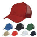 Light Weight Brushed Cotton Mesh Trucker Baseball Hats Caps Snap Closure-Serve The Flag 2 image