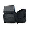 Empire Cove VIP Classic Genuine Leather Slim Bifold Wallets Zippered Flip Up ID-Wallets-Empire Cove-Black-Casaba Shop 4 image