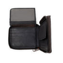 Empire Cove VIP Classic Genuine Leather Slim Bifold Wallets Zippered Flip Up ID-Wallets-Empire Cove-Black-Casaba Shop 8 image