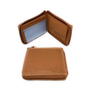 Empire Cove VIP Classic Genuine Leather Slim Bifold Wallets Zippered Flip Up ID-Wallets-Empire Cove-Black-Casaba Shop 3 image