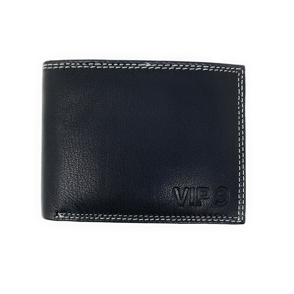 Wallet Vip Collection Empire Cove VIP Classic Genuine Leather Slim Bifold Wallets Side Flip