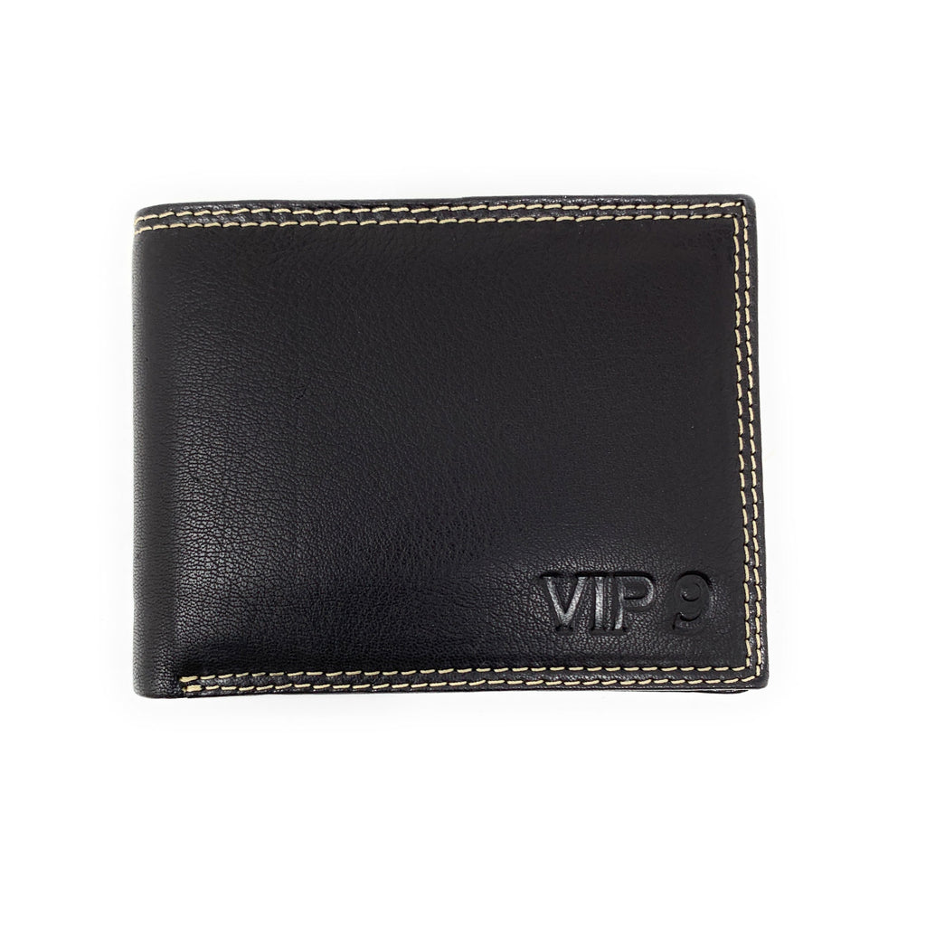 Wallet Vip Collection Empire Cove VIP Classic Genuine Leather Slim Bifold Wallets Side Flip