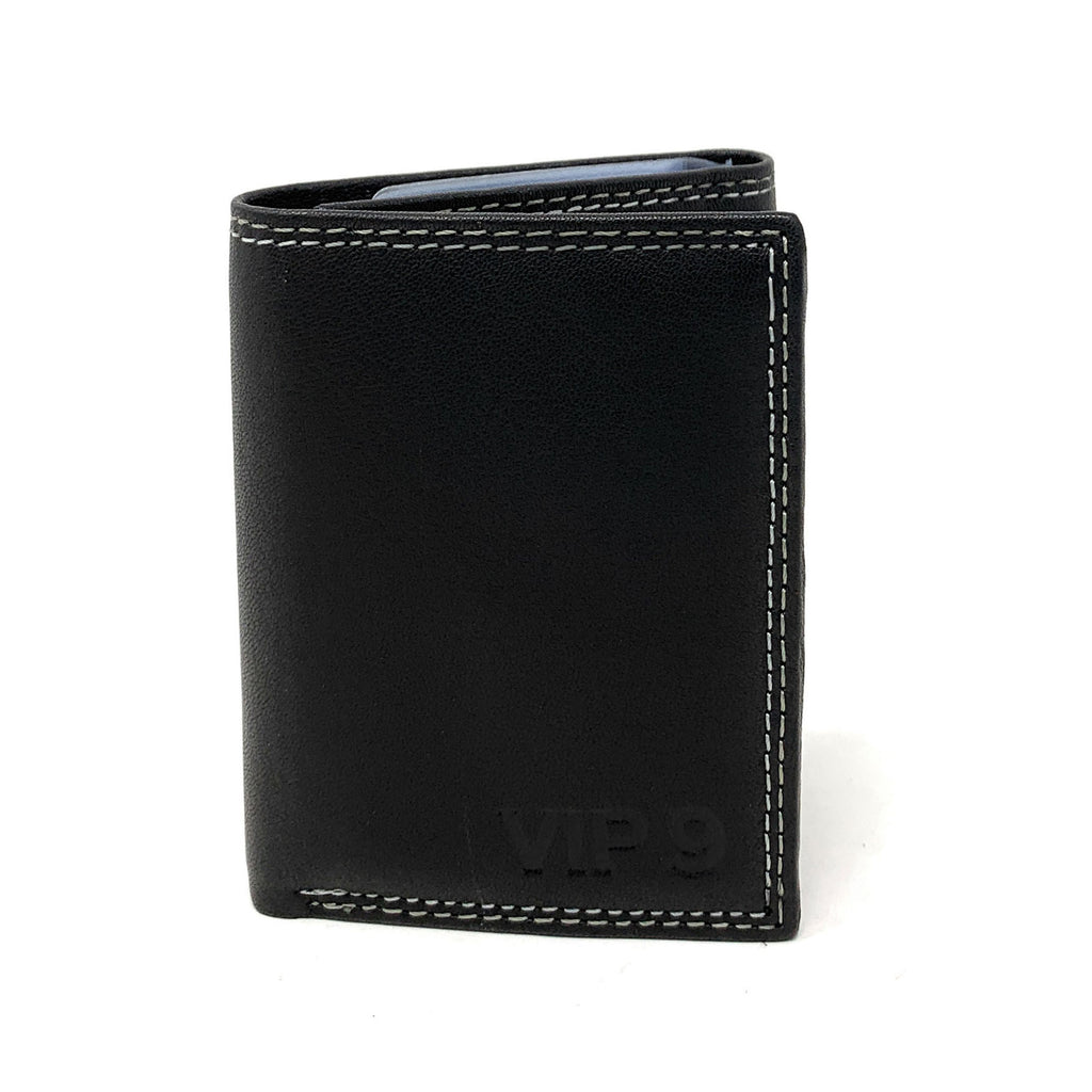 Wallet Vip Collection Empire Cove VIP Classic Genuine Leather Slim Trifold Wallets Cash Card