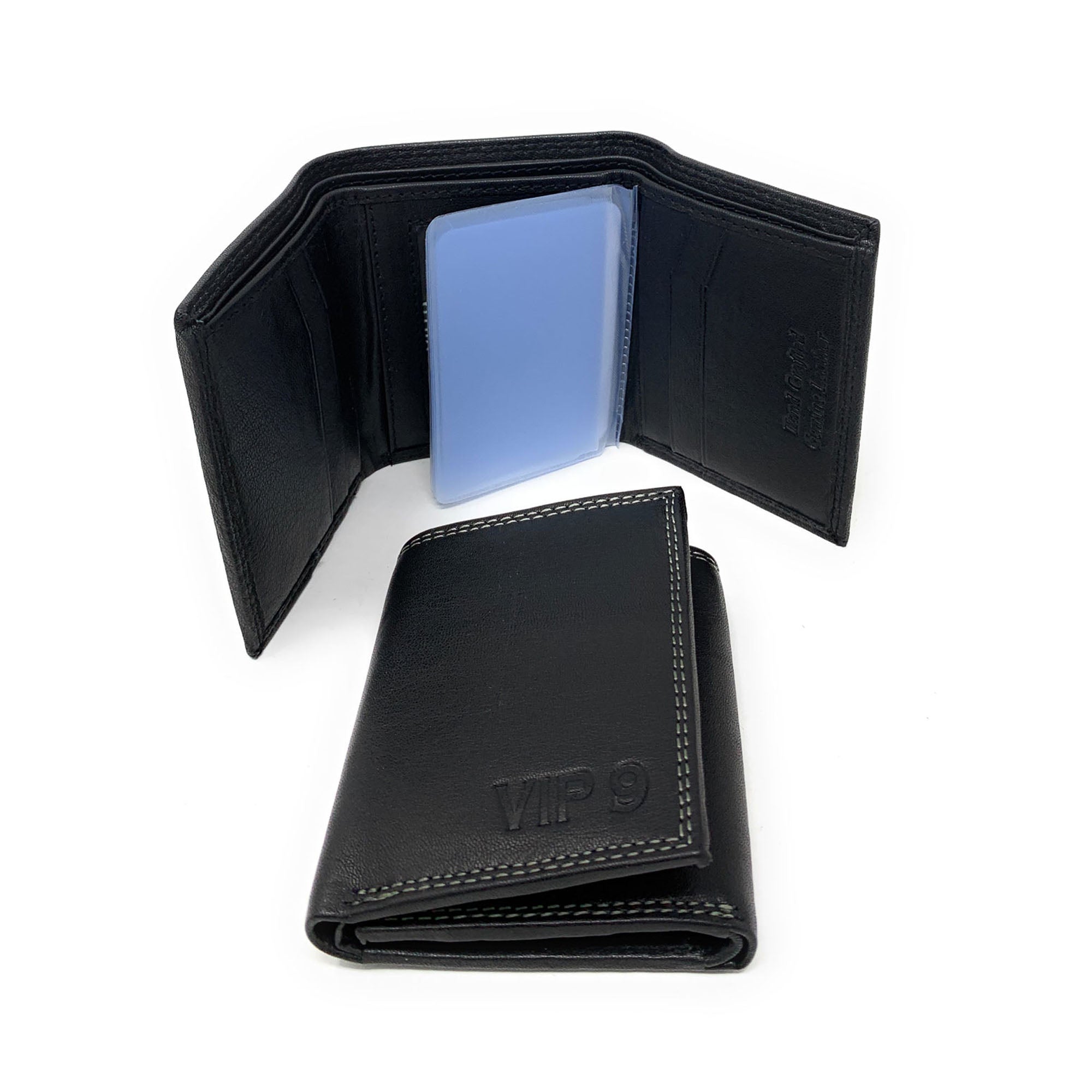 Empire Cove VIP Classic Genuine Leather Slim Trifold Wallets Cash Card
