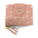 Empire Cove Womens Bifold Quilted Heart Rhinestone Wallets Ladies Teens-UNCATEGORIZED-Empire Cove-Pink-Casaba Shop 3 image