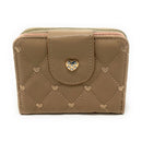 Empire Cove Womens Bifold Quilted Heart Rhinestone Wallets Ladies Teens-UNCATEGORIZED-Empire Cove-Khaki-Casaba Shop 4 image