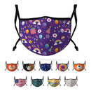 Cute Face Masks for Kids Child Adjustable Boys Girls Ages 3 to 9 Cotton Poly Washable Reusable 2 Layer Pocket Filter-Serve The Flag 5 image