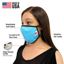 Made in USA Face Masks Mouth Nose Washable Reusable Double Layer Mask Cotton Cloth Blend-Serve The Flag 2 image