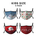Casaba 4 Pack Face Masks Adult Kids Sizes Fun Cute Holiday Christmas Cotton Poly Adjustable Washable Reusable-Serve The Flag 7 image
