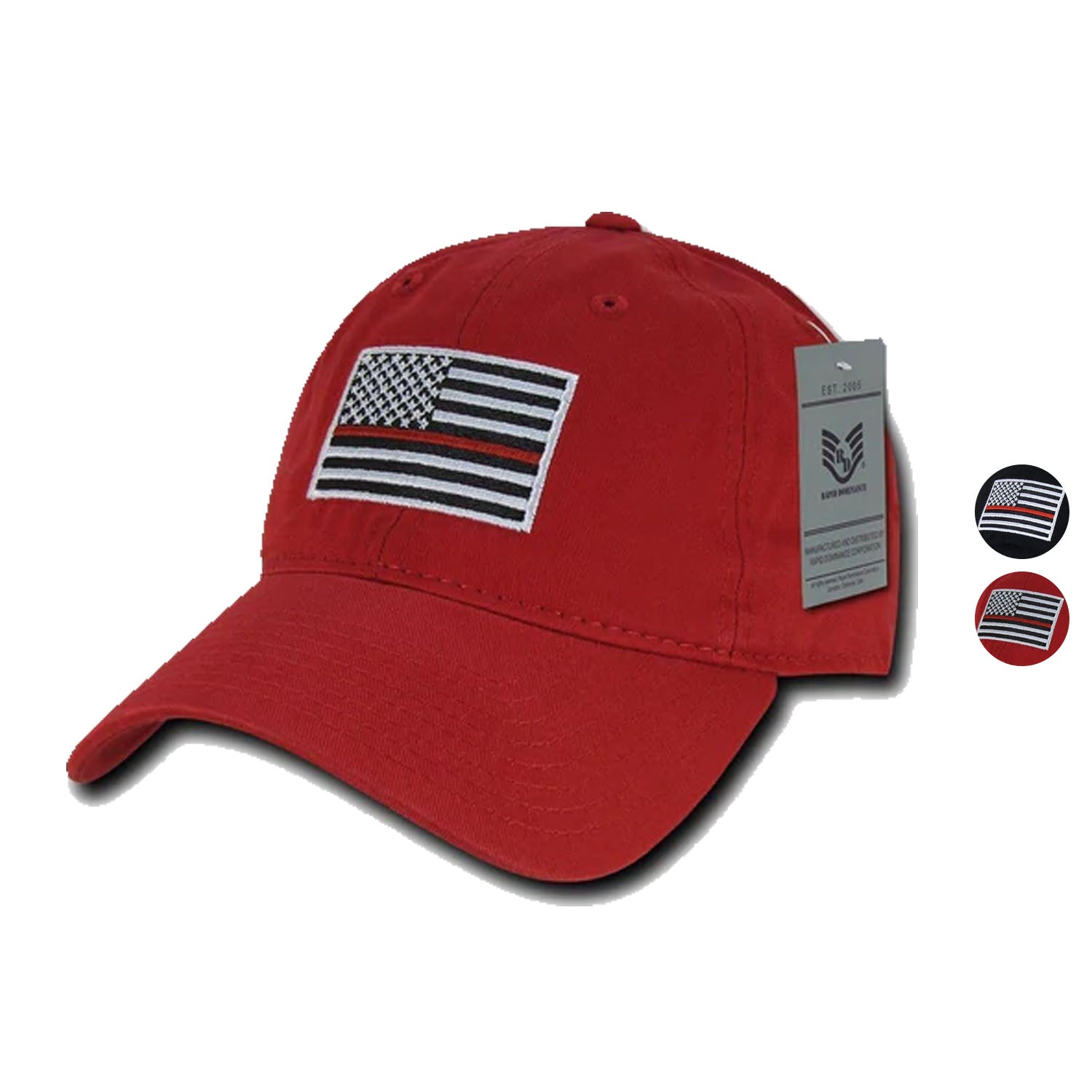 Rapid Dominance Ems Fire Department Thin Red Line US Flag Baseball Dad