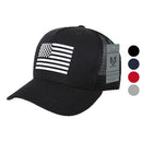 Rapid Dominance Rubber US Flag On 5 Panel Trucker Caps Hats-Serve The Flag 1 image