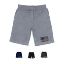 RAPDOM TS6 Fleece Gym Shorts Thin Red Line USA Flag-Serve The Flag 1 image