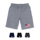 RAPDOM TS6 Fleece Gym Shorts Vintage Patriotic USA Flag-Serve The Flag 1 image