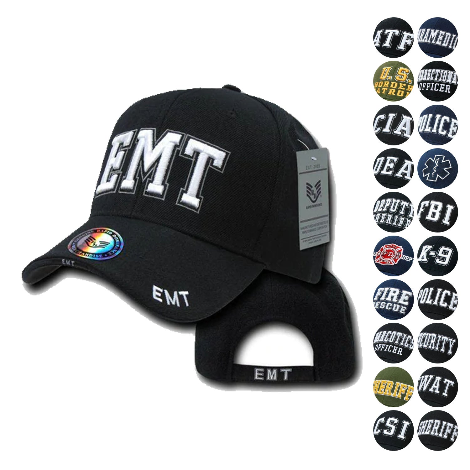 Embroidered Law Enforcement Agencies Justice US USA Baseball Caps Hats