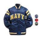 Rapid Dominance Satin Military Coach`S Jacket Hoodie Navy Air Force Army Marines-Serve The Flag 1 image
