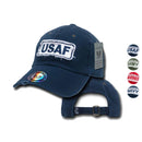 Giant Stitch Military Polo Army Marines Navy US Air Force Baseball Hat Caps-Serve The Flag 1 image