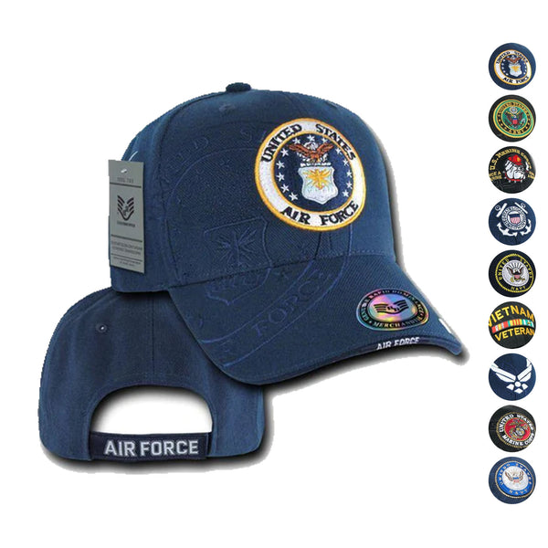 Official US Air Force Veteran Baseball Cap - Embroidered Adjustable Military Hat