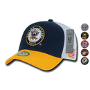 Military Air Force Army Cg Marines Navy Patriotic USA Flag Cotton Mesh Hats Caps-Serve The Flag 1 image